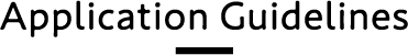 Application Guidelines